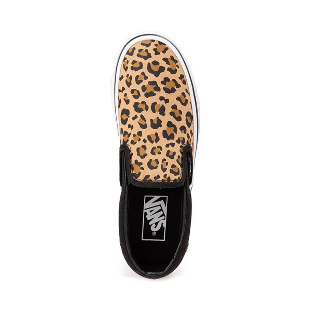 Chaussure de skate sans lacets Vans - Léopard / Noire