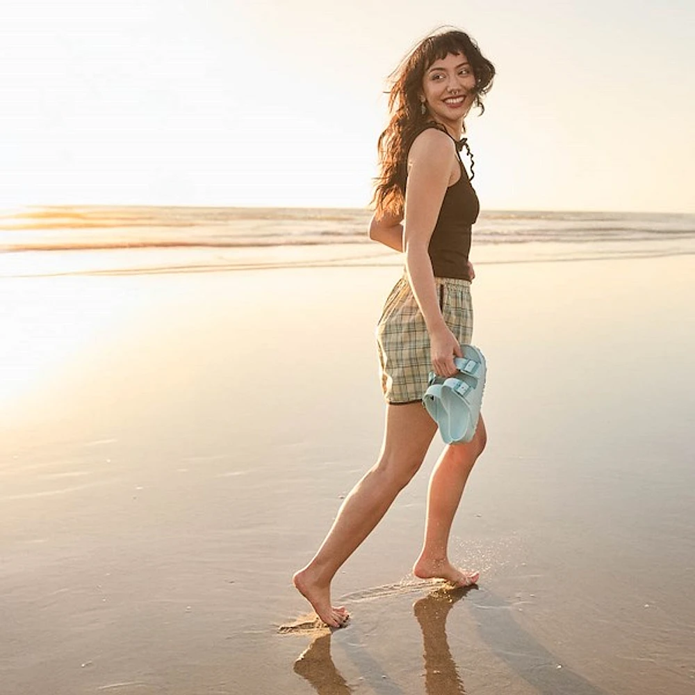 Sandale Birkenstock Arizona EVA à boucle discrète pour femmes - Vert d'eau
