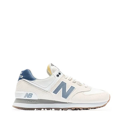 Womens New Balance 574 Athletic Shoe - Linen / Blue