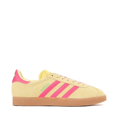 Womens adidas Gazelle Athletic Shoe - Powder Yellow / Lucid Pink