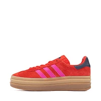 Womens adidas Gazelle Bold Athletic Shoe - Red / Semi Lucid Fuchsia Night Indigo
