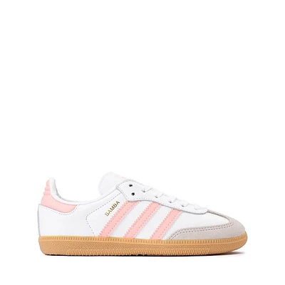 adidas Samba OG Athletic Shoe - Little Kid White / Semi Pink Spark Gum