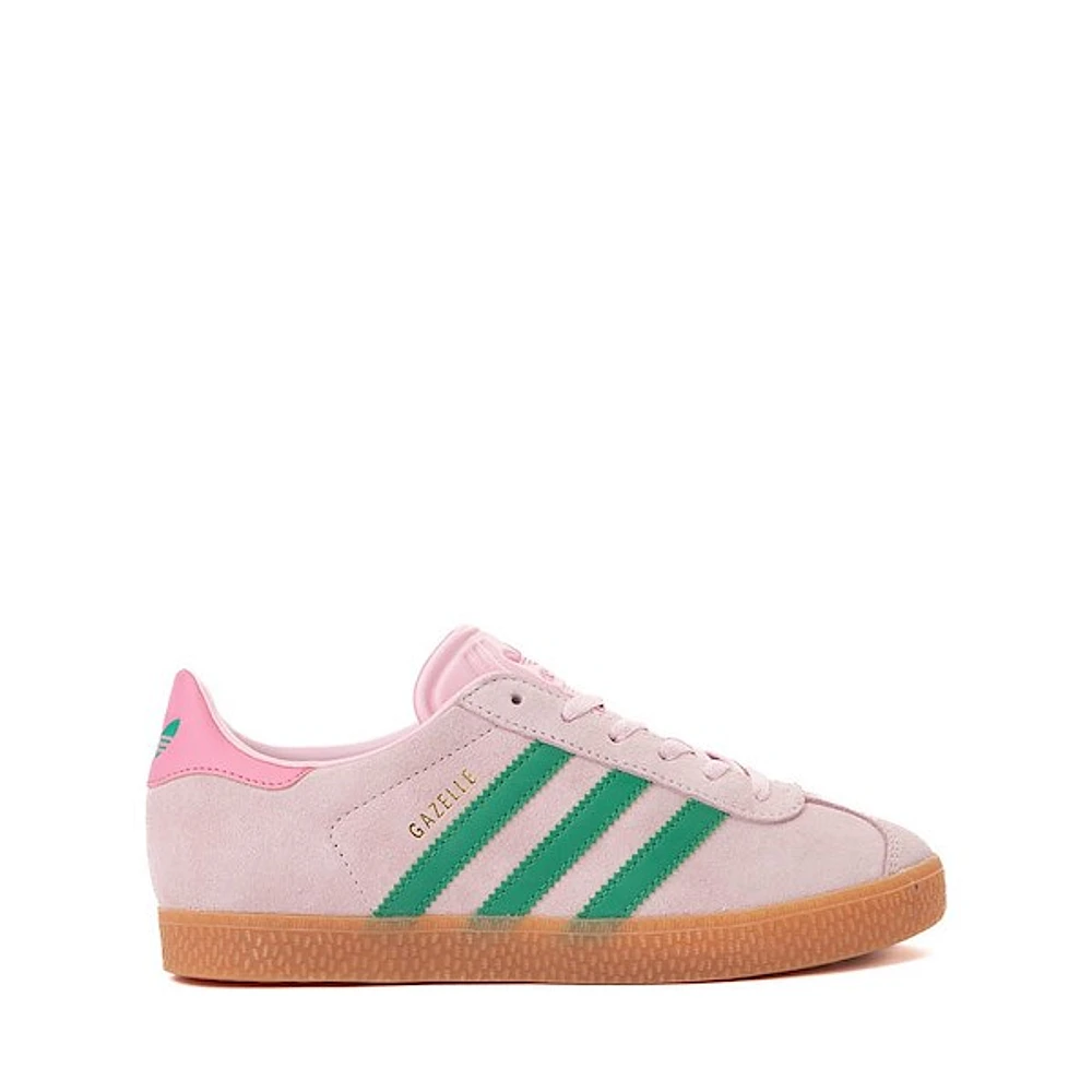 adidas Gazelle Athletic Shoe - Big Kid Clear Pink / Court Green Bliss