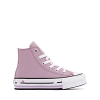 Converse Chuck Taylor All Star Lift Flower High-Top Sneaker - Little Kid Orchid