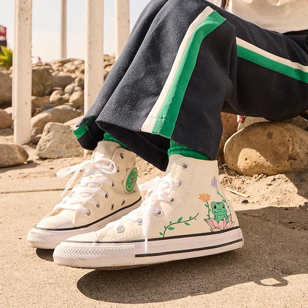 Converse Chuck Taylor All Star Frog Garden High-Top Sneaker - Little Kid Egret