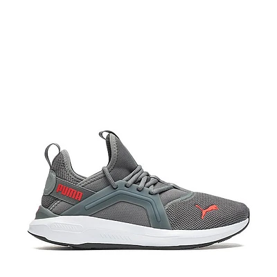 Mens PUMA Softride Enzo 5 Athletic Shoe - Cool Dark Gray / For All Time Red