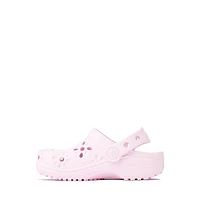 Crocs Classic Floral Cut-Out Clog - Baby / Toddler Pink Milk