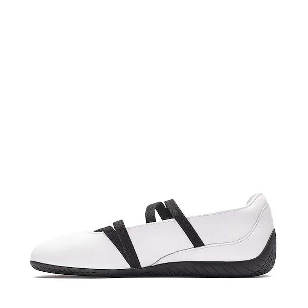 Womens PUMA Speedcat Ballet Leather Sneaker - White / Black