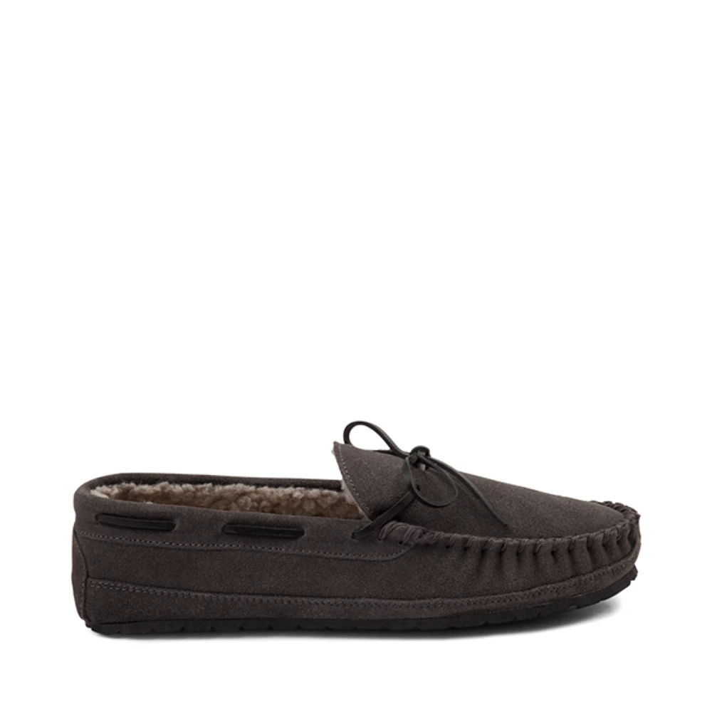 Mens Minnetonka Casey Slipper - Charcoal