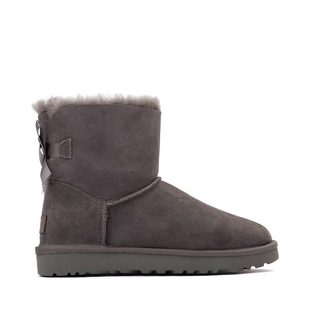 Womens UGG® Mini Bailey Bow II Boot - Gray