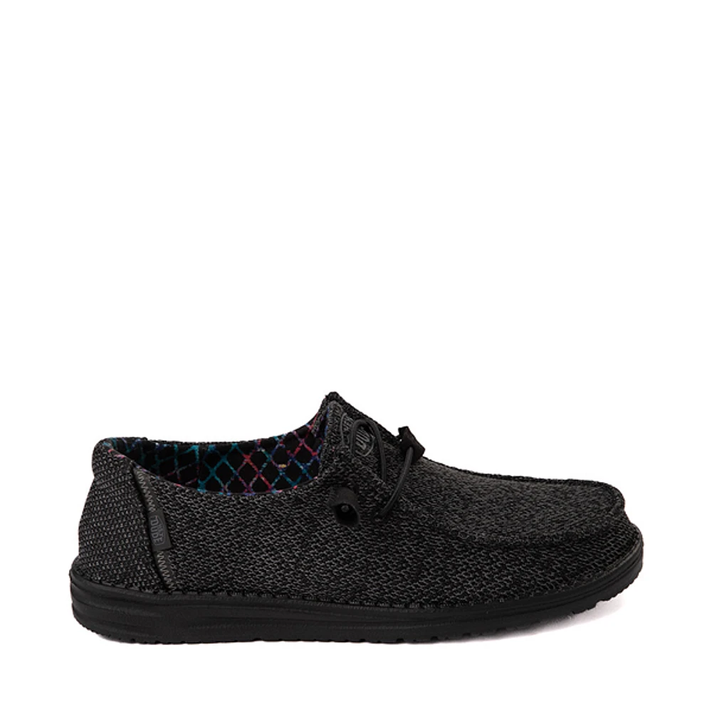 Womens HEYDUDE Wendy Sox Slip-On Casual Shoe - Black