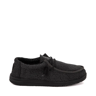 Mens HEYDUDE Wally Sox Micro Casual Shoe - Total Black