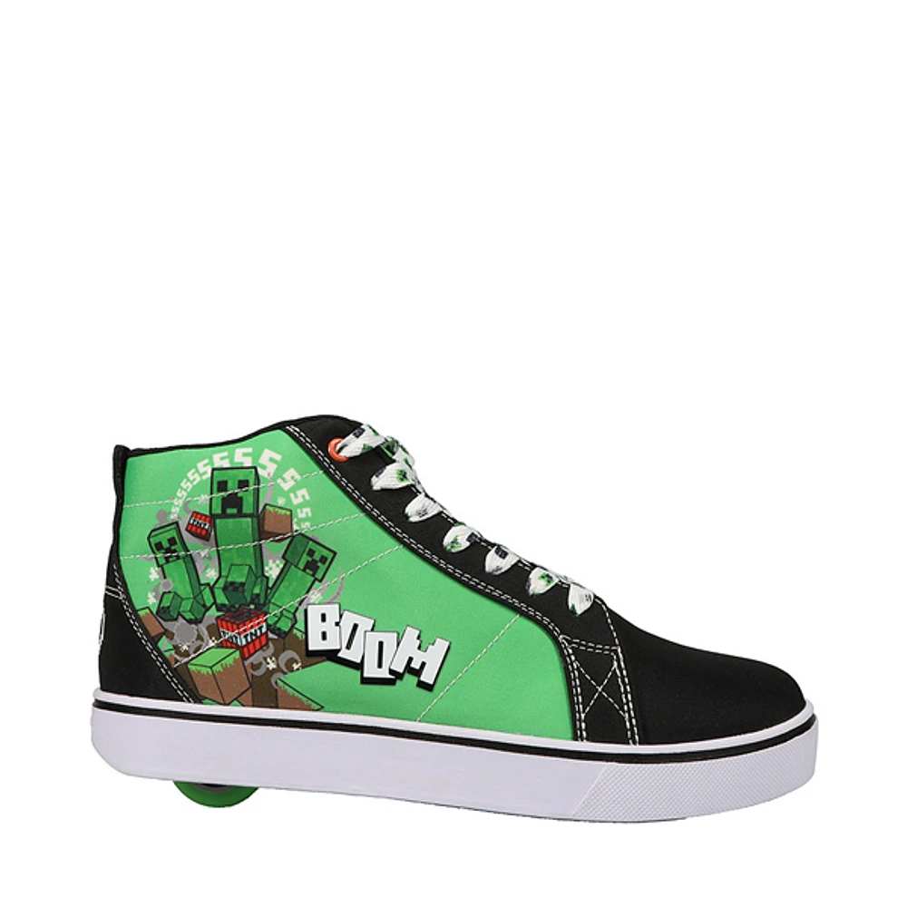 Mens Heelys x Minecraft Racer 20 Mid Skate Shoe - Black / Green