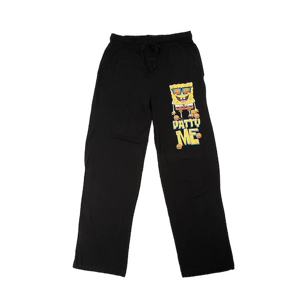 Mens SpongeBob SquarePants&trade Krabby Patty Sleep Pants - Black