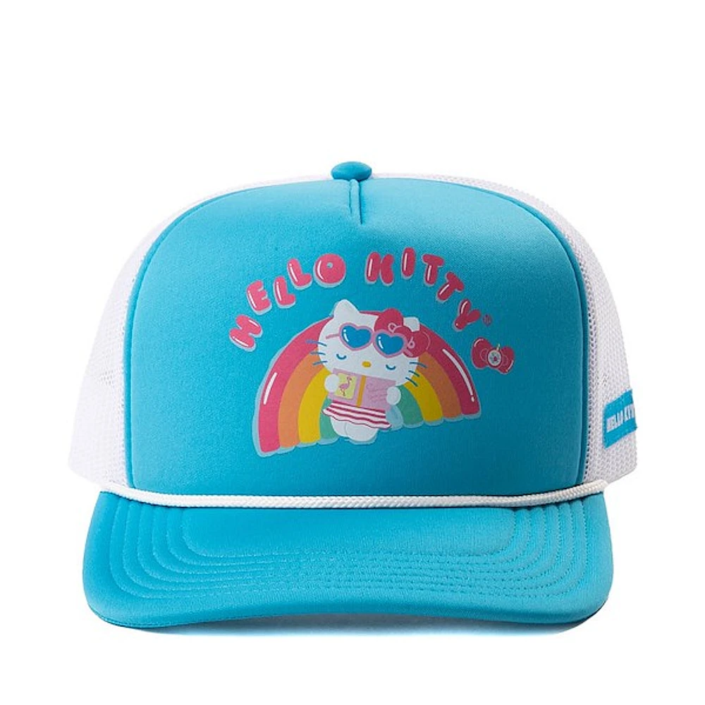 Hello Kitty® Rainbow Pool Float Trucker Hat - Light Blue