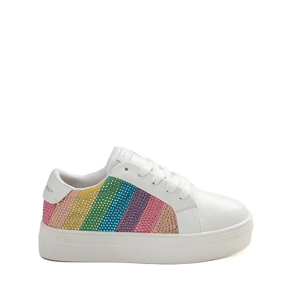 Kurt Geiger Mini Lane Crystal Stripe Sneaker - Little Kid / Big White Rainbow
