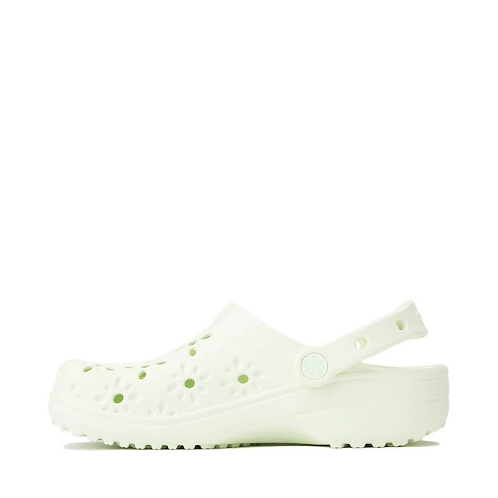 Crocs Classic Floral Cut-Out Clog - Jade Tint