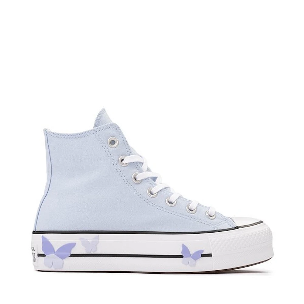 Womens Converse Chuck Taylor All Star Lift Butterflies High-Top Sneaker - Blue Supermoon