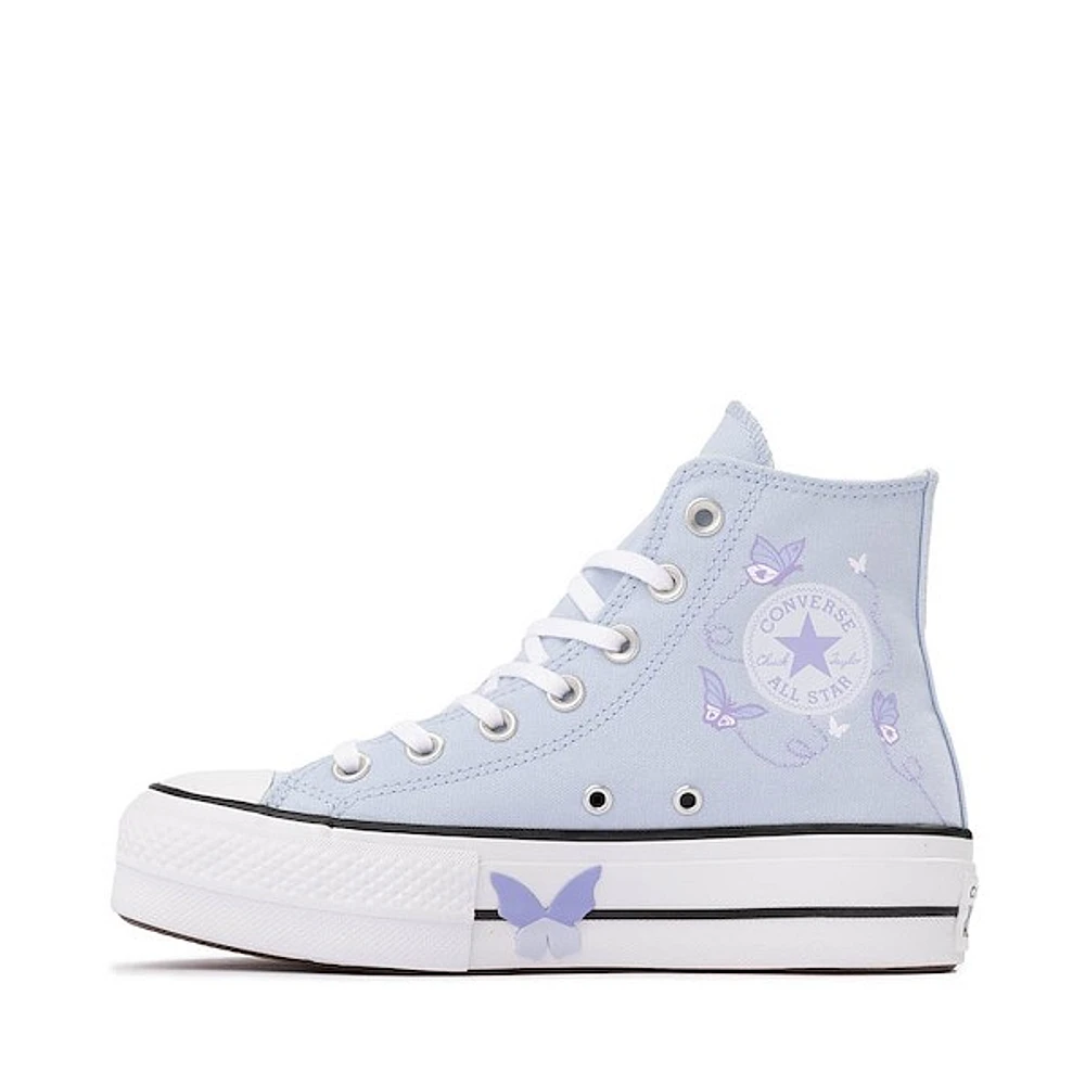 Womens Converse Chuck Taylor All Star Lift Butterflies High-Top Sneaker - Blue Supermoon