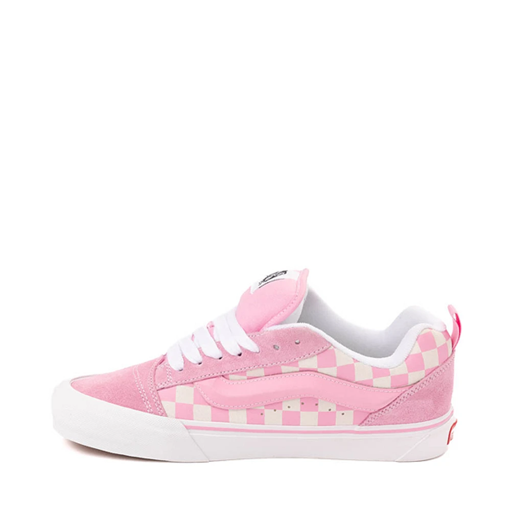 Vans Knu Skool Checkerboard Skate Shoe - Pink / White