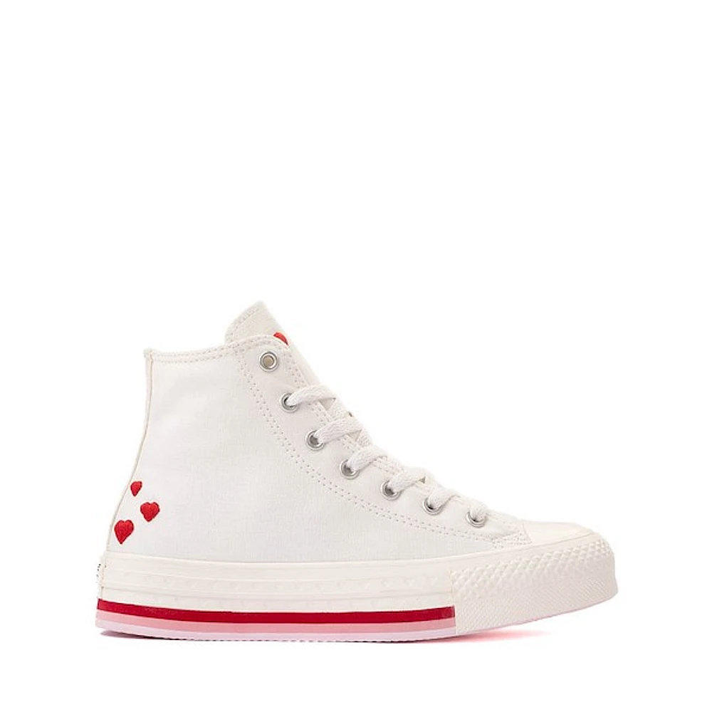 Converse Chuck Taylor All Star Lift Love Me Lots High-Top Sneaker - Big Kid White