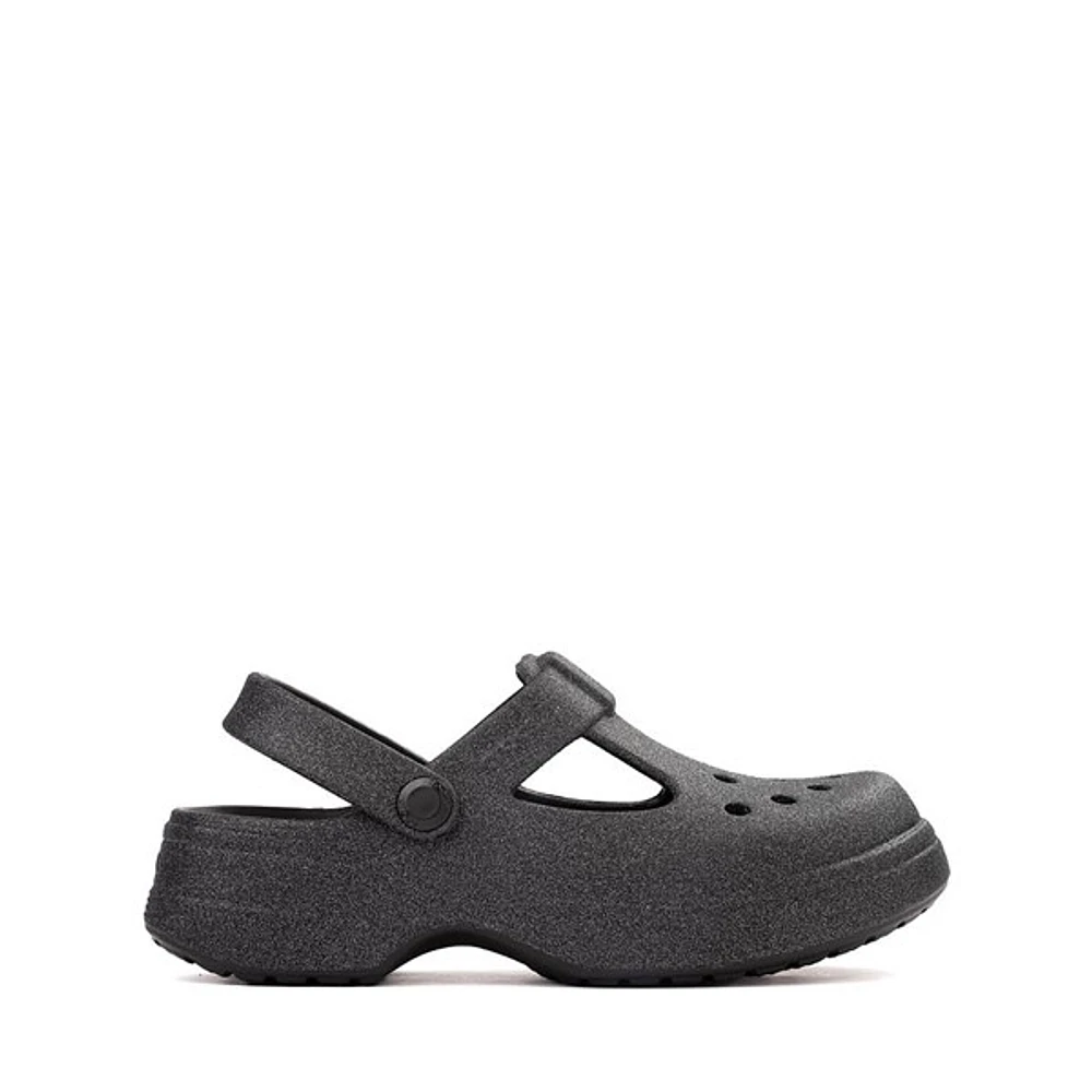 Crocs Classic Mary Jane Glitter Clog - Little Kid / Big Black
