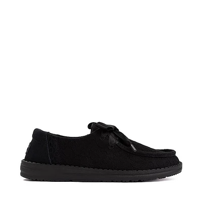 Womens HEYDUDE Wendy Lace Slip-On Casual Shoe - Black