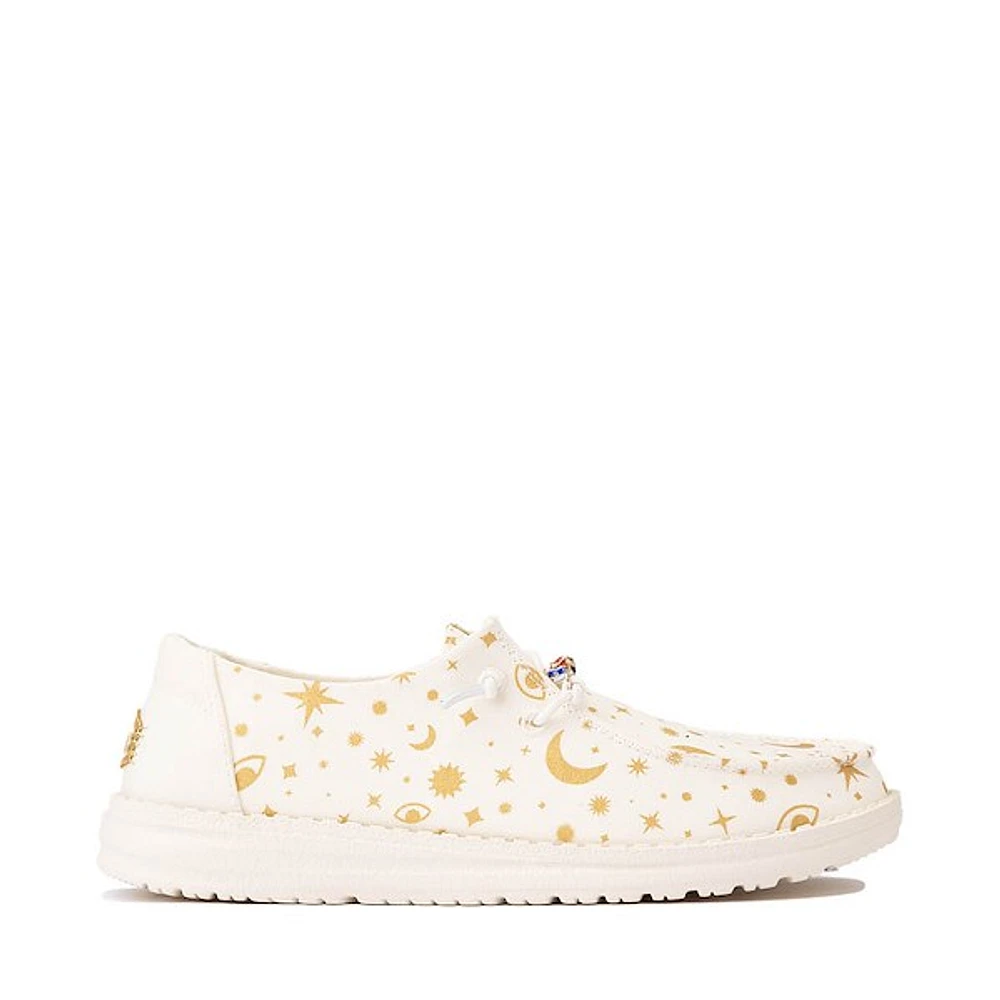 Womens HEYDUDE Wendy Evil Eye Slip-On Casual Shoe - Egret