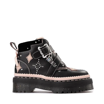Womens Dr. Martens Catie Buckle Boot - Black / Powder Pink
