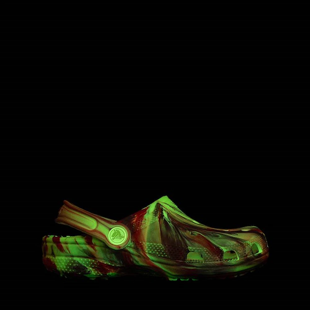 Crocs Classic Glow-In-The-Dark Clog - Little Kid / Big Kid - Marbled Pink Crush