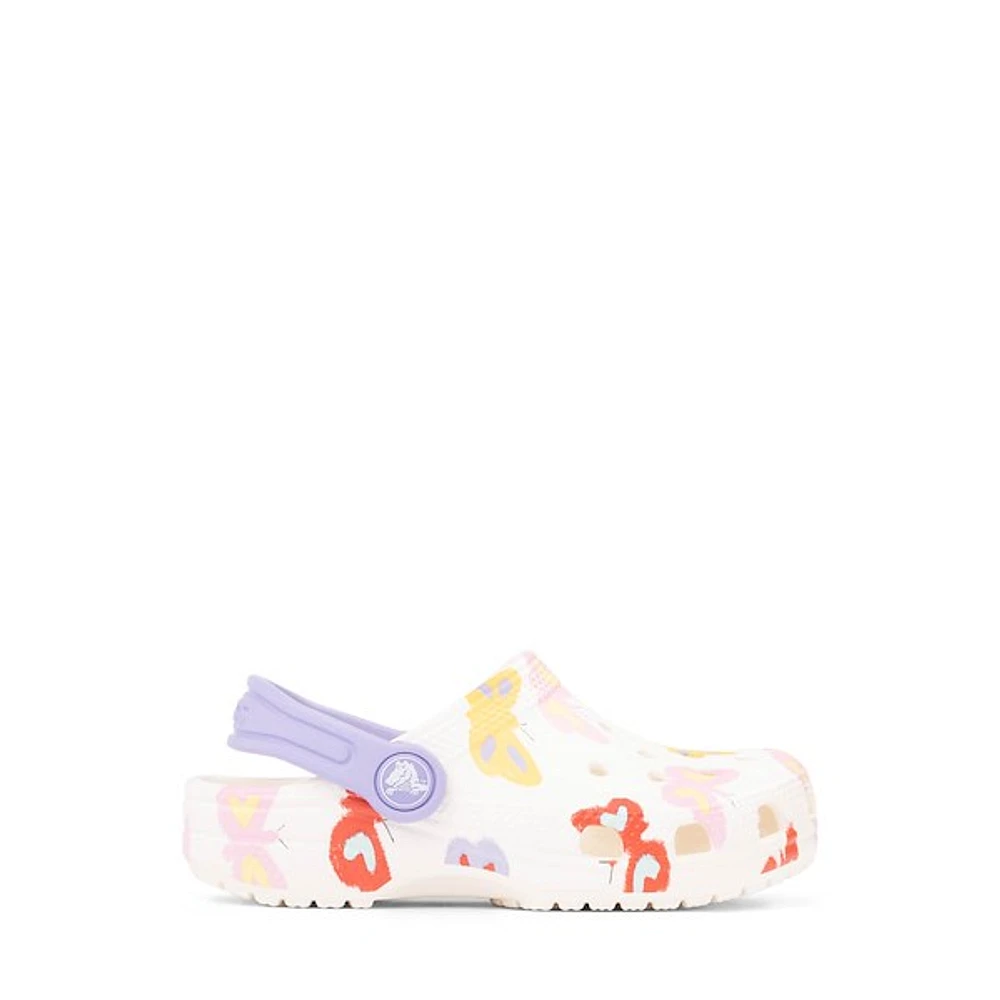 Crocs Classic Butterfly Clog - Baby / Toddler White