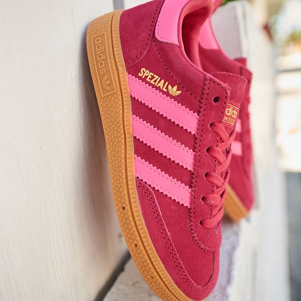 adidas Handball Spezial Athletic Shoe - Little Kid - Ruby Red / Lucid Pink / Gum