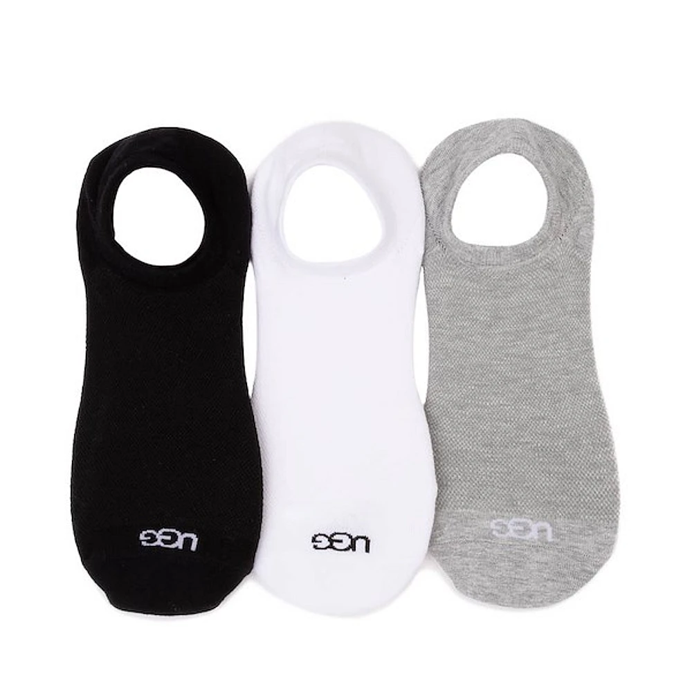 Mens UGG® Oliver No Show Socks 3 Pack - White / Grey / Black