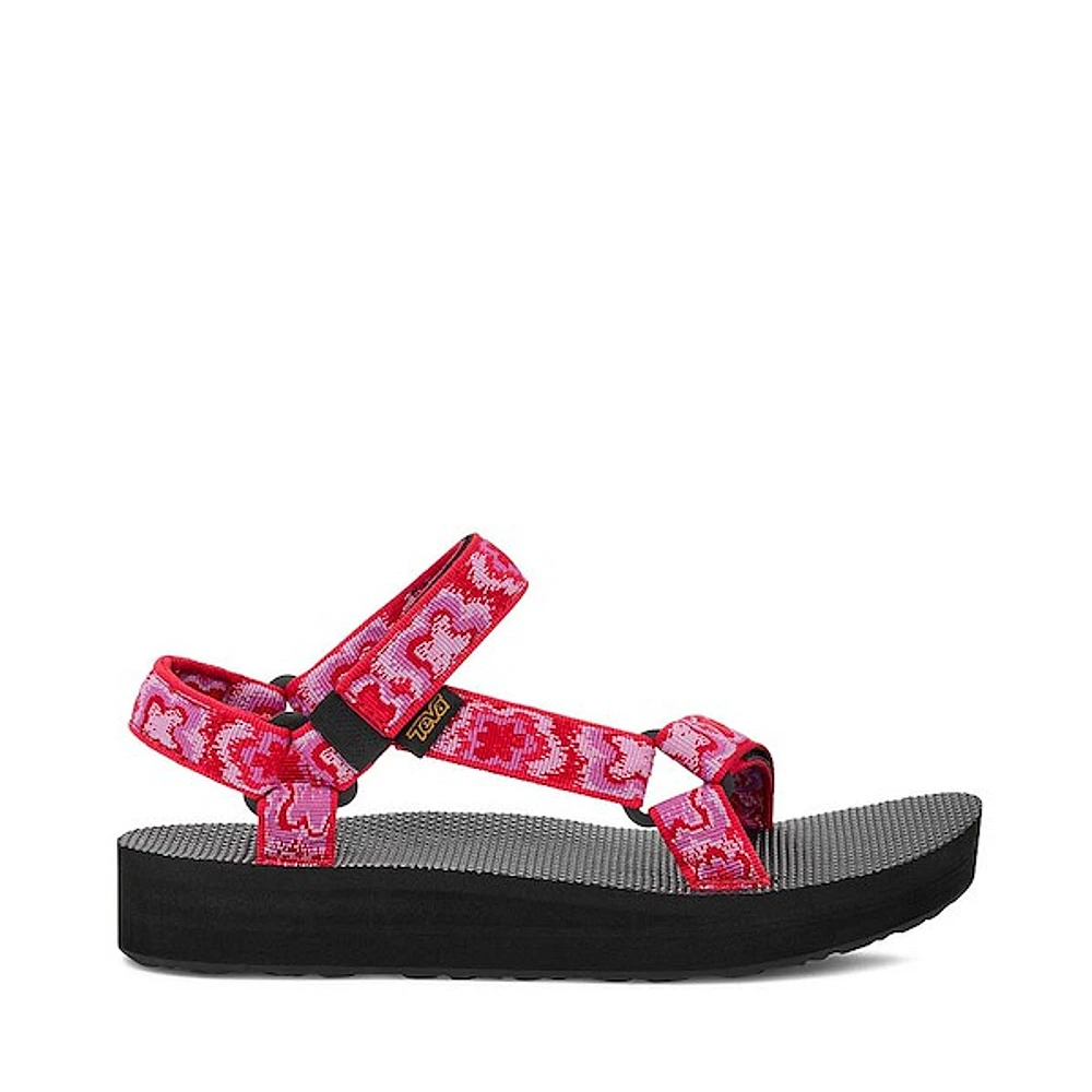 Womens Teva Midform Universal Sandal - Neon Floral Pink / Purple