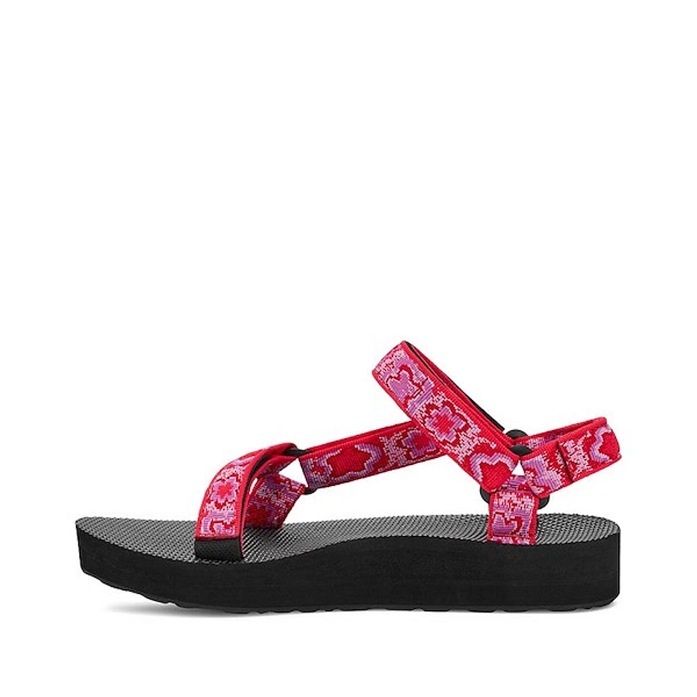 Womens Teva Midform Universal Sandal - Neon Floral Pink / Purple