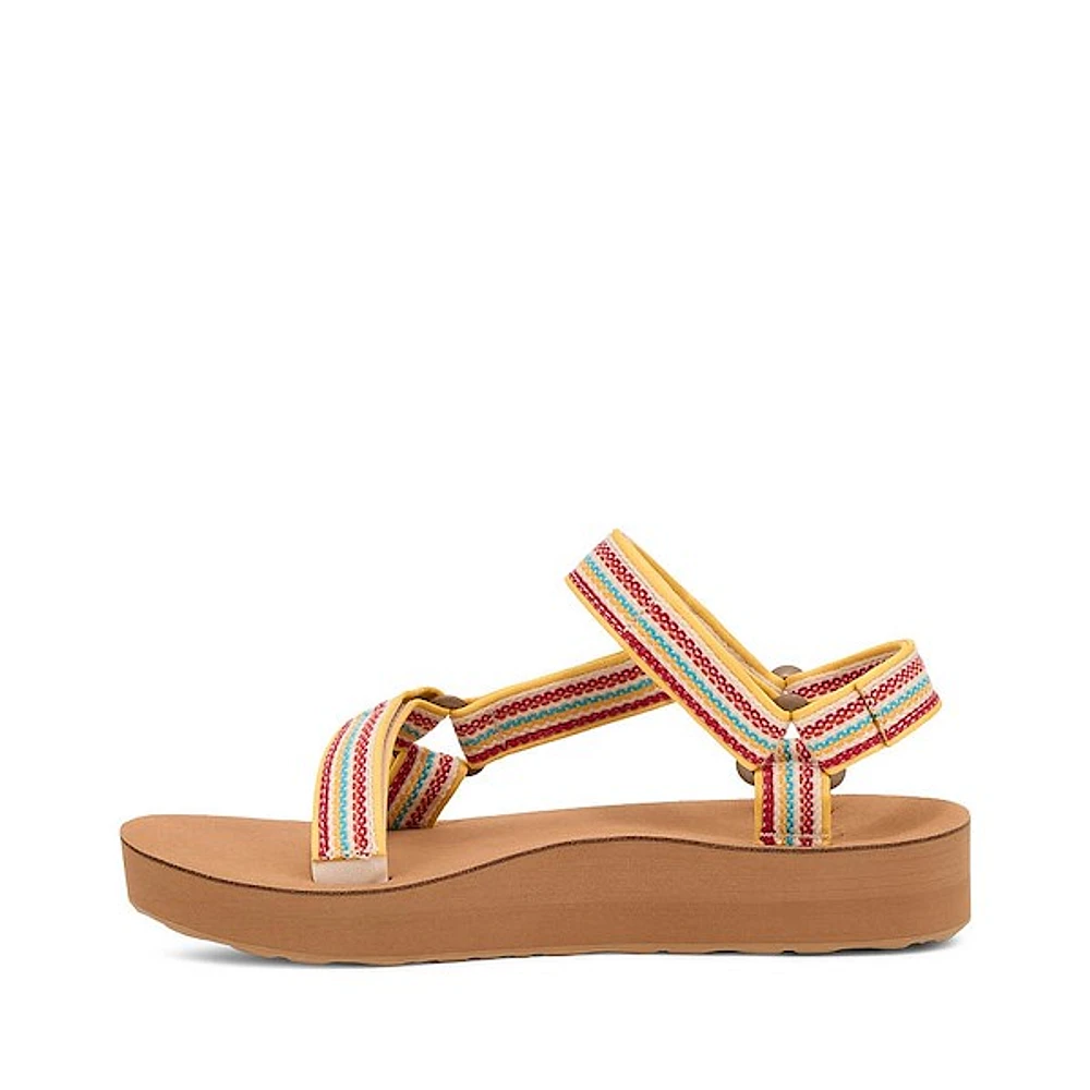 Womens Teva Midform Woven Sandal - Coconut / Tanzine