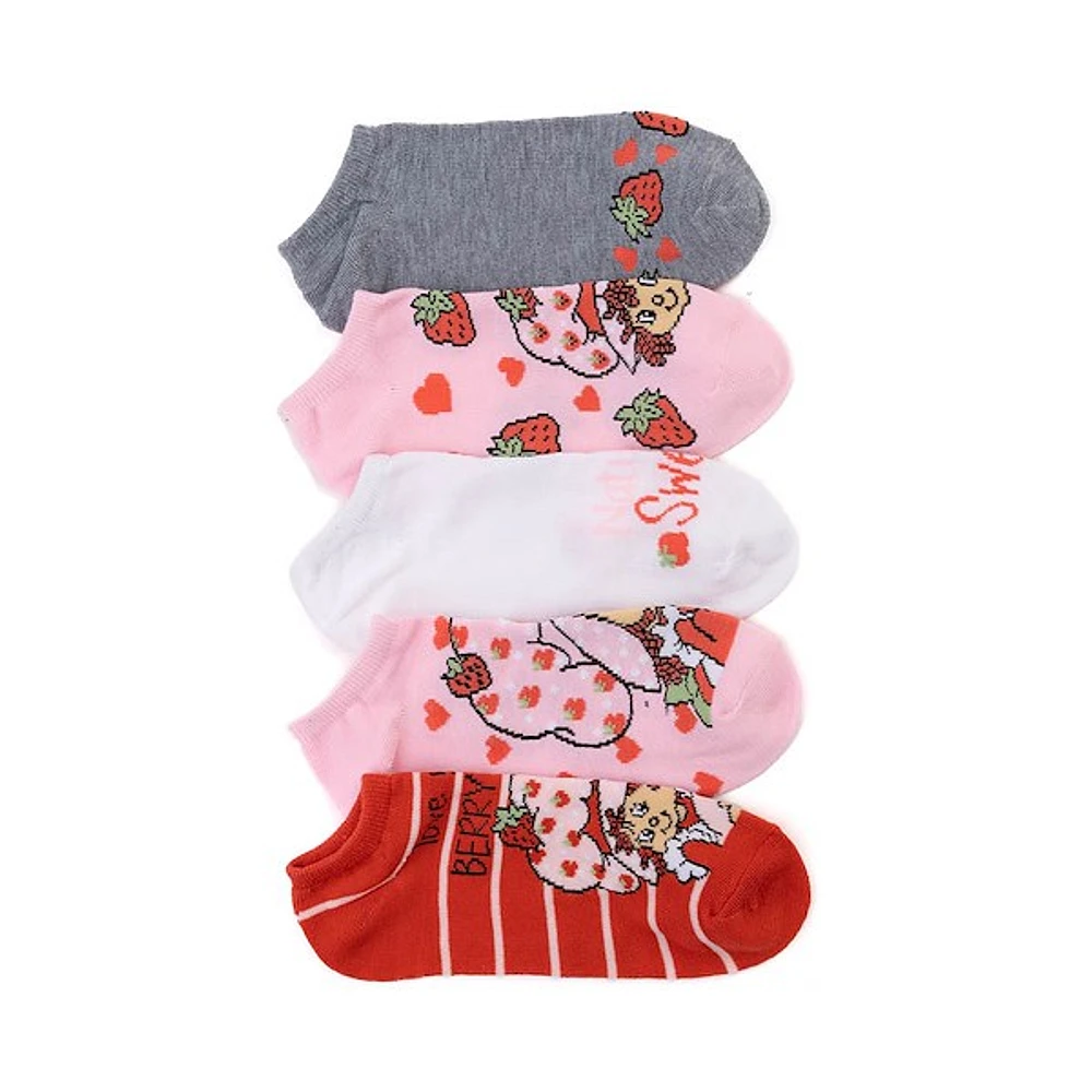 Strawberry Shortcake Ankle Socks 5 Pack - Big Kid - Multicolor