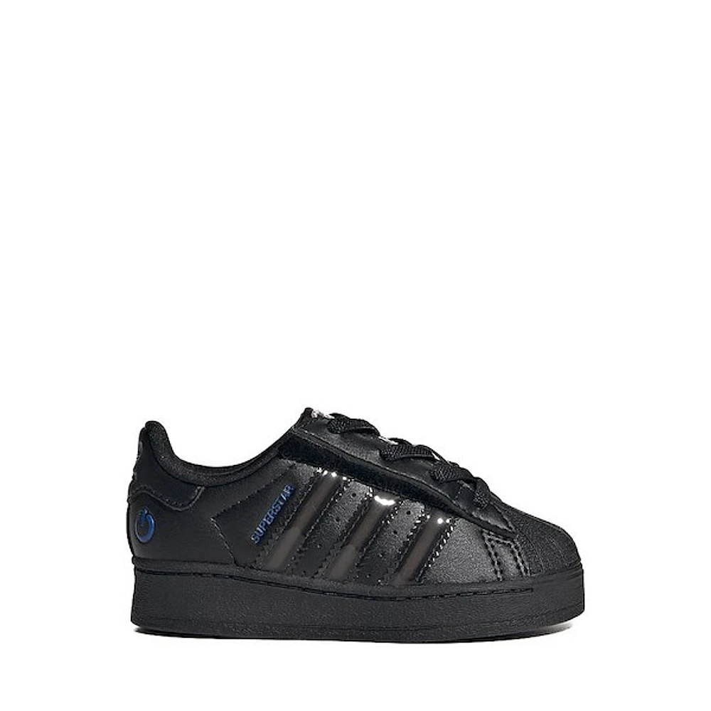 adidas Superstar LED Lights Comfort Closure Elastic Laces Athletic Shoe - Baby / Toddler - Core Black / Preloved Violet
