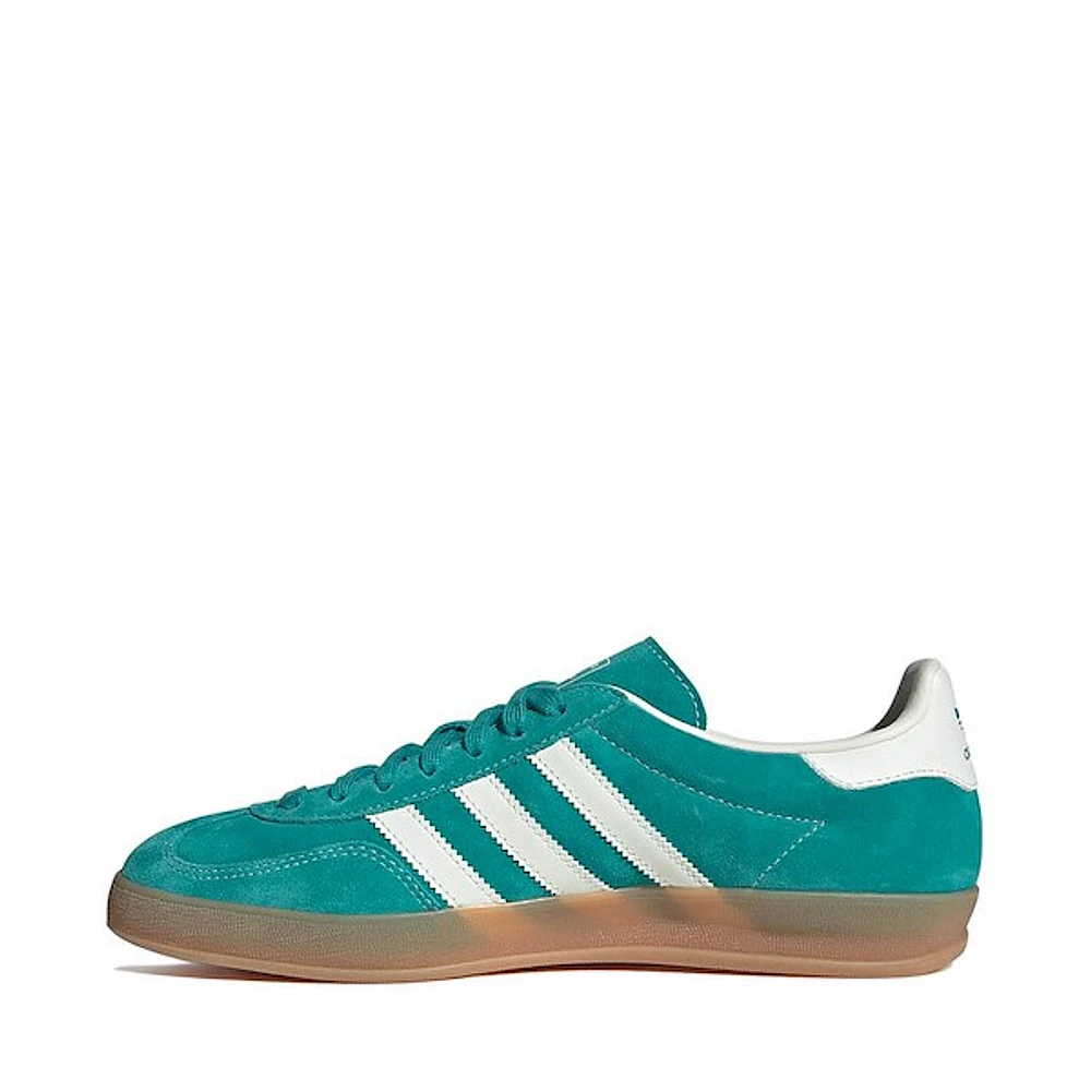 Mens adidas Gazelle Indoor Athletic Shoe - Pure Teal / Off White Gold Metallic