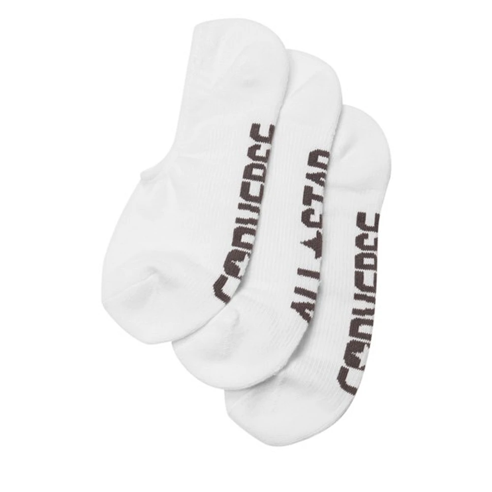Converse Women's Made For Chuck Ox Socks in White, Nylon