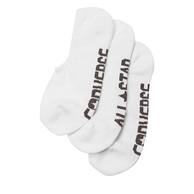 Converse Women's Made For Chuck Ox Socks in White, Nylon