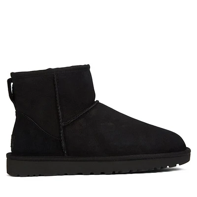 UGG Women's Classic Mini Winter Boots Black, Leather