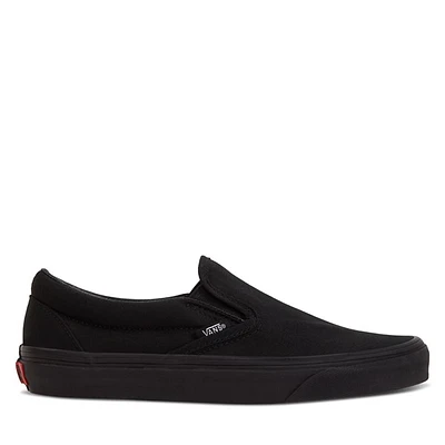 Vans Classic Slip-Ons Black, Womens / Mens Leather