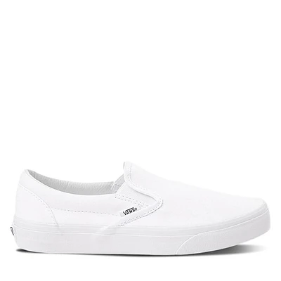 Vans Classic Slip-Ons White, Womens / Mens Leather