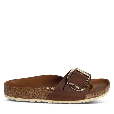Birkenstock Women's Madrid Big Buckle Sandals Cognac, / EU Leather