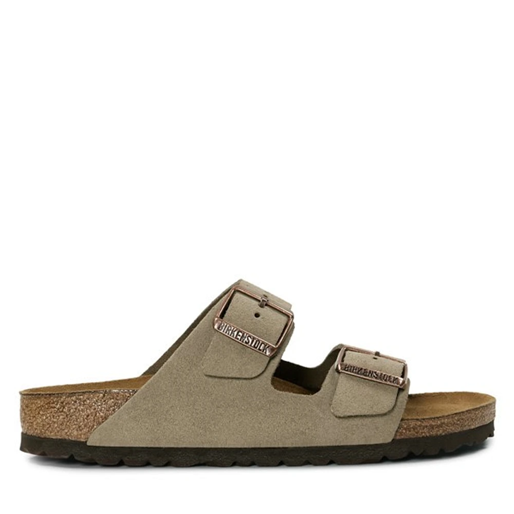 Birkenstock Women's Arizona Soft Footbed Sandals Taupe, / EU Suede