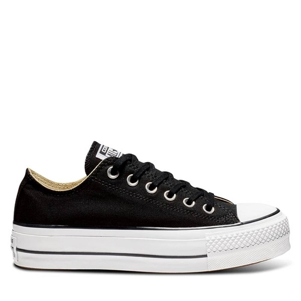 Converse Women's Lift Low Top Platform Sneakers Black Misc, Canvas