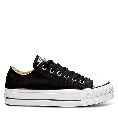 Converse Women's Lift Low Top Platform Sneakers Black Misc, Canvas