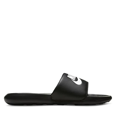 Nike Women's Victori One slides in Black White, Size 8, Leather