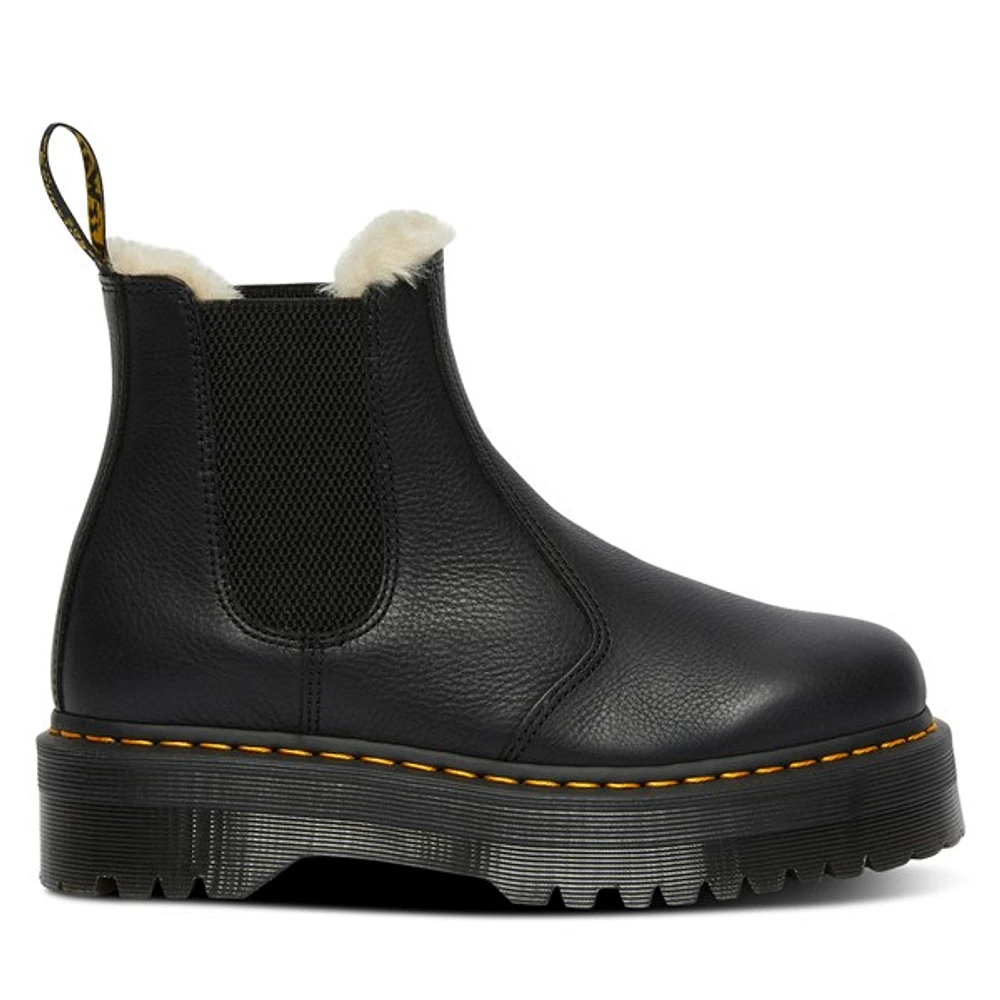 Dr. Martens Women's 2976 Quad Fur Chelsea Boots Black, Leather